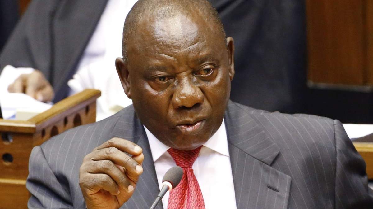 Presidente de Sudáfrica, Cyril Ramaphosa. Fuente: (Twitter).