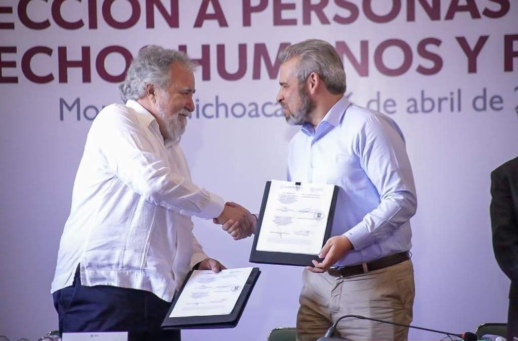 Encinas estuvo en Michoacán