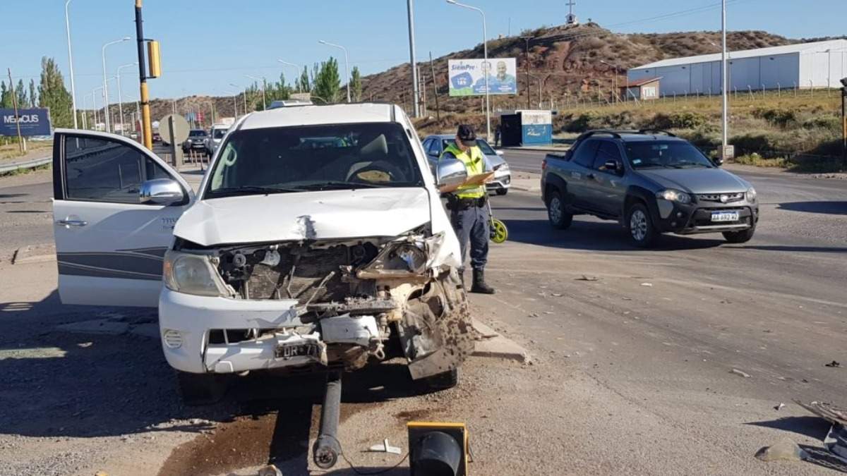 Mujer herida en un choque en la ruta 7. Fuente: (Facebook)