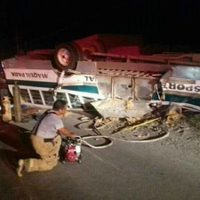 Vuelca un autobús en Reynosa; hay seis muertos y 70 heridos