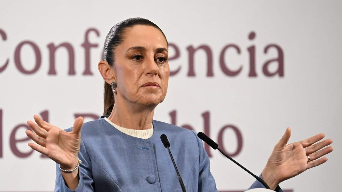 La presidenta Claudia Sheinbaum en la conferencia matutina de Palacio Nacional, de este viernes 1 de agosto de 2025