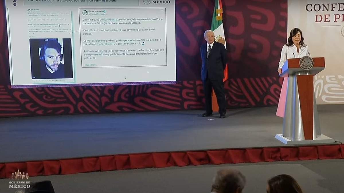 El usuario exhibido en la mañanera
