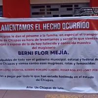 Protestan en Chiapas por asesinato de maestra de Bachilleres; FGE inicia investigación