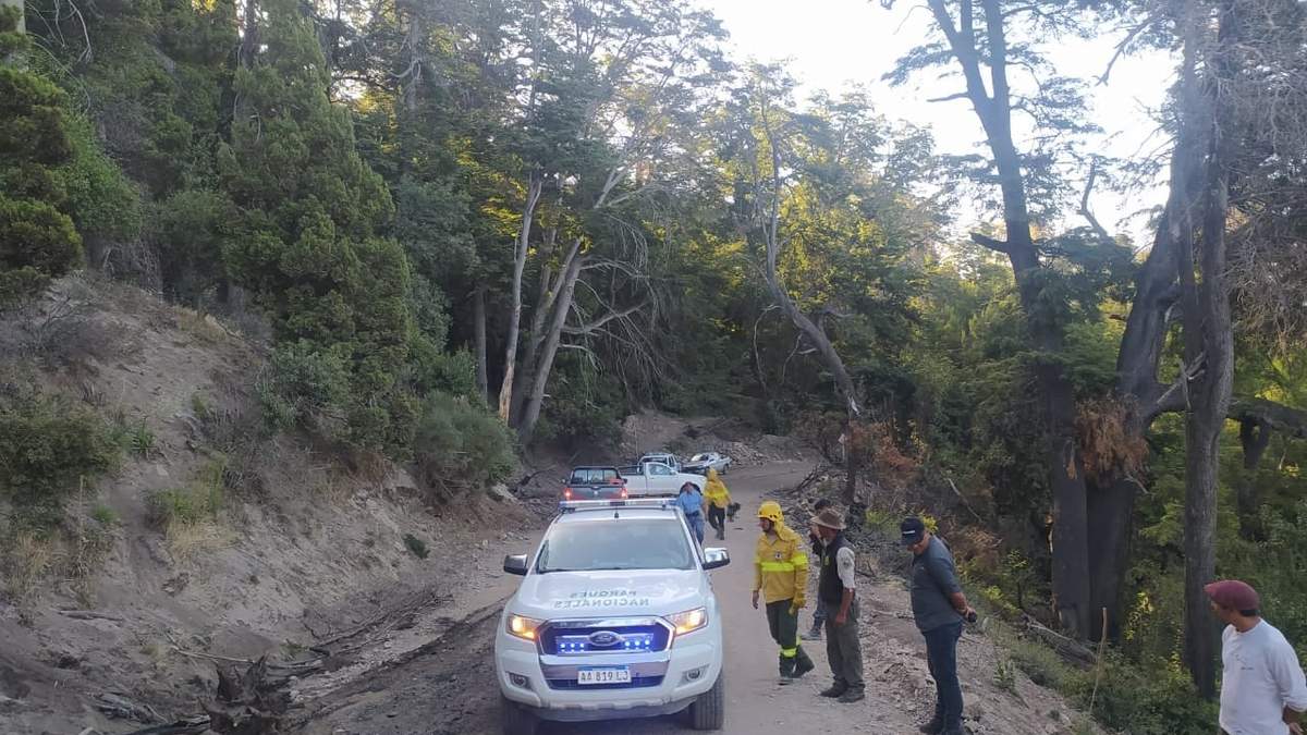 Incendio de un automóvil en el Parque Nacional Nahuel Huapi. Fuente: (Prensa PN Nahuel Huapi)