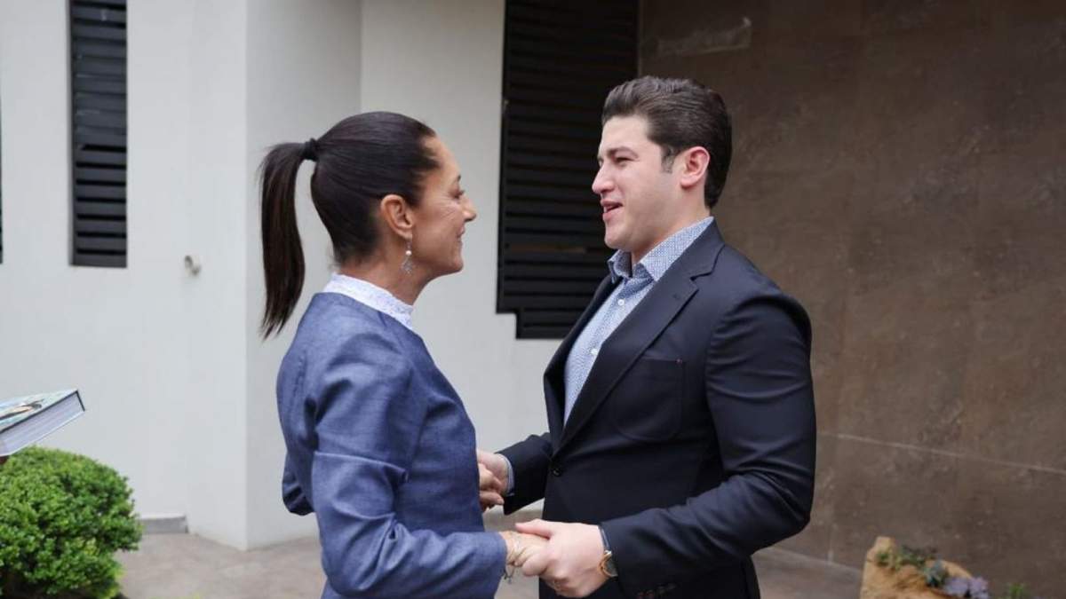 El gobernador Samuel García y Claudia Sheinbaum