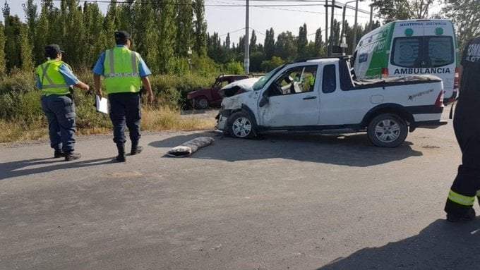 Choque en la Ruta 22. Fuente: (Twitter)