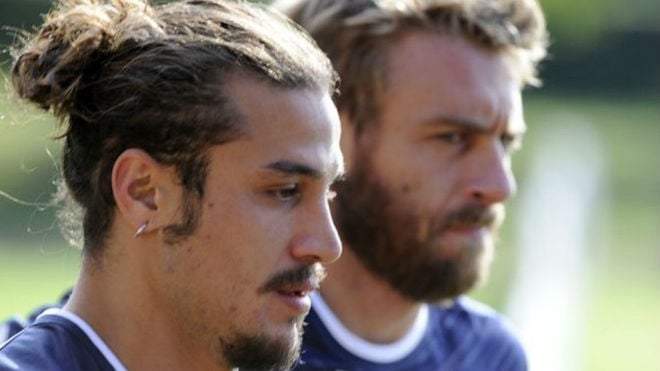 Daniel Osvaldo y Daniele De Rossi. Fuente: (Twitter)