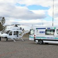 Helicóptero sanitario voló de urgencia a Chos Malal con un equipo médico para asistir a un paciente