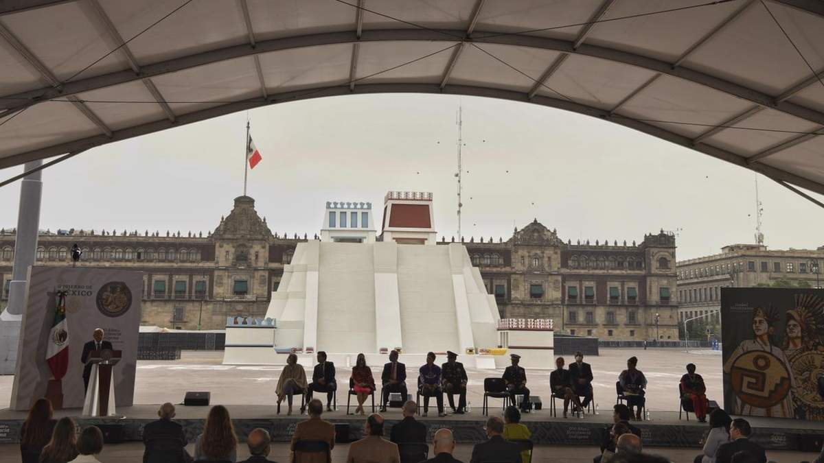 Ceremonia por los 500 Años de Resistencia Indígena 1521, México - Tenochtitlan