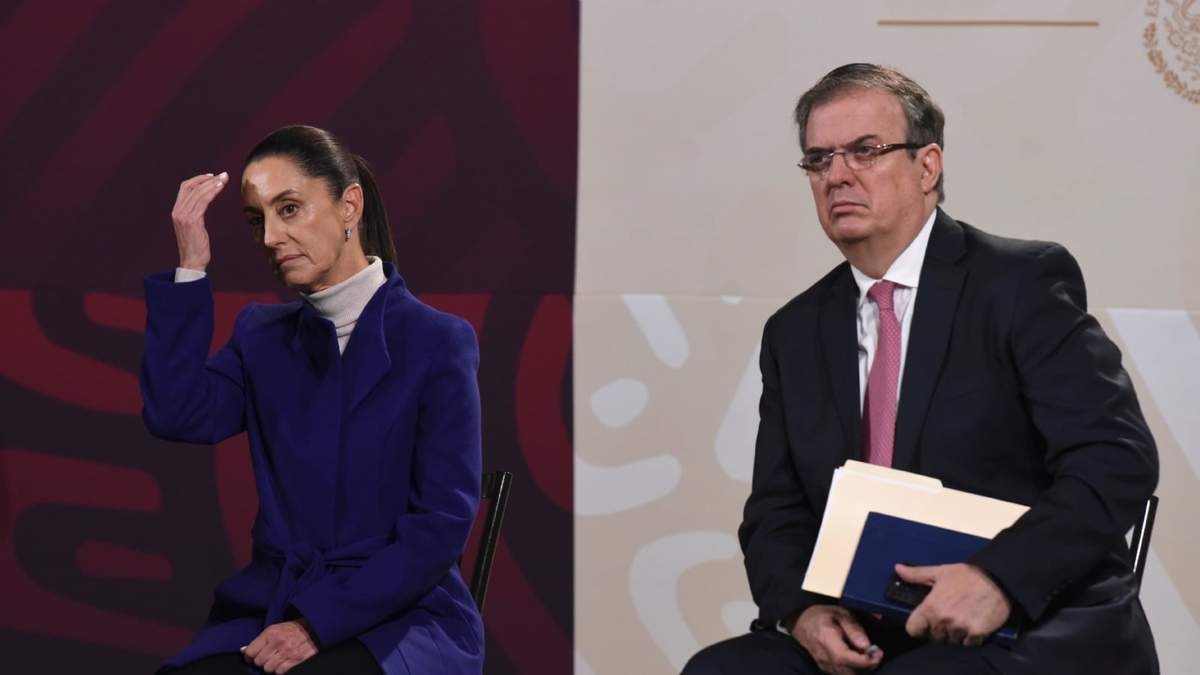 Marcelo Ebrard, secretario de Relaciones Exteriores, y Claudia Sheinbaum, jefa del Gobierno capitalino