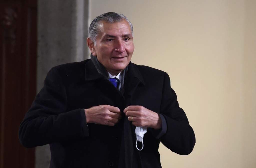 El titular de Segob, durante la conferencia matutina de este viernes