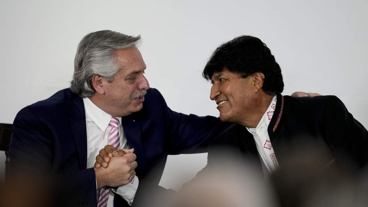 Alberto Fernández y Evo Morales. Fuente: (Twitter)