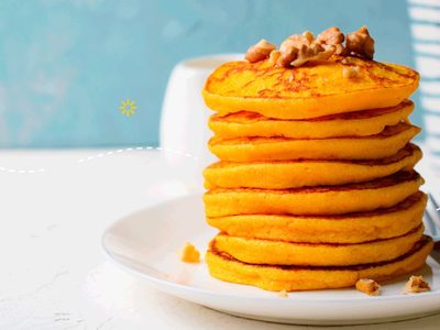 Panqueques de zapallo, dulces o salados, ideales para un desayuno o almuerzo saludable