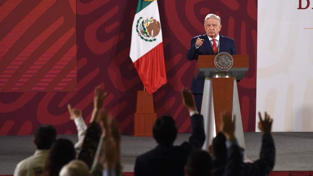 El presidente López Obrador en su conferencia