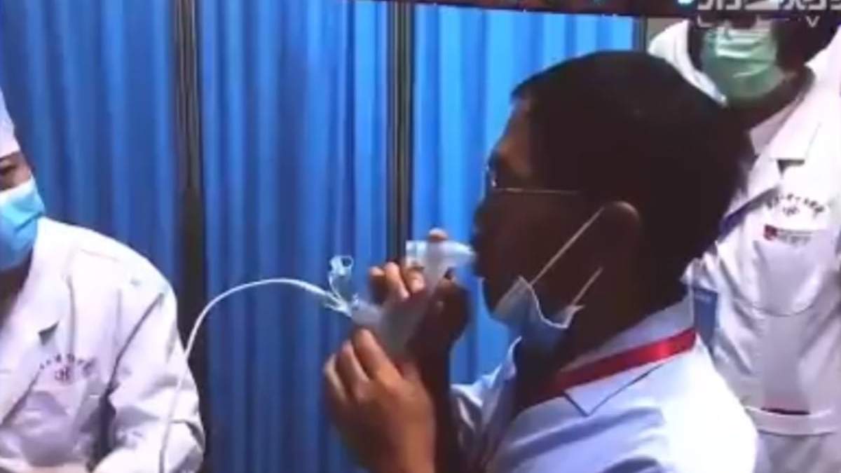 La presentación de la vacuna inhalable de CanSino