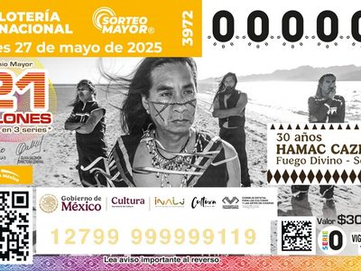 Celebración de los 30 años del rock indígena en billete de la Lotería Nacional
