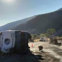 Mueren 18 migrantes y otros 27 resultan heridos al volcar autobús en Oaxaca