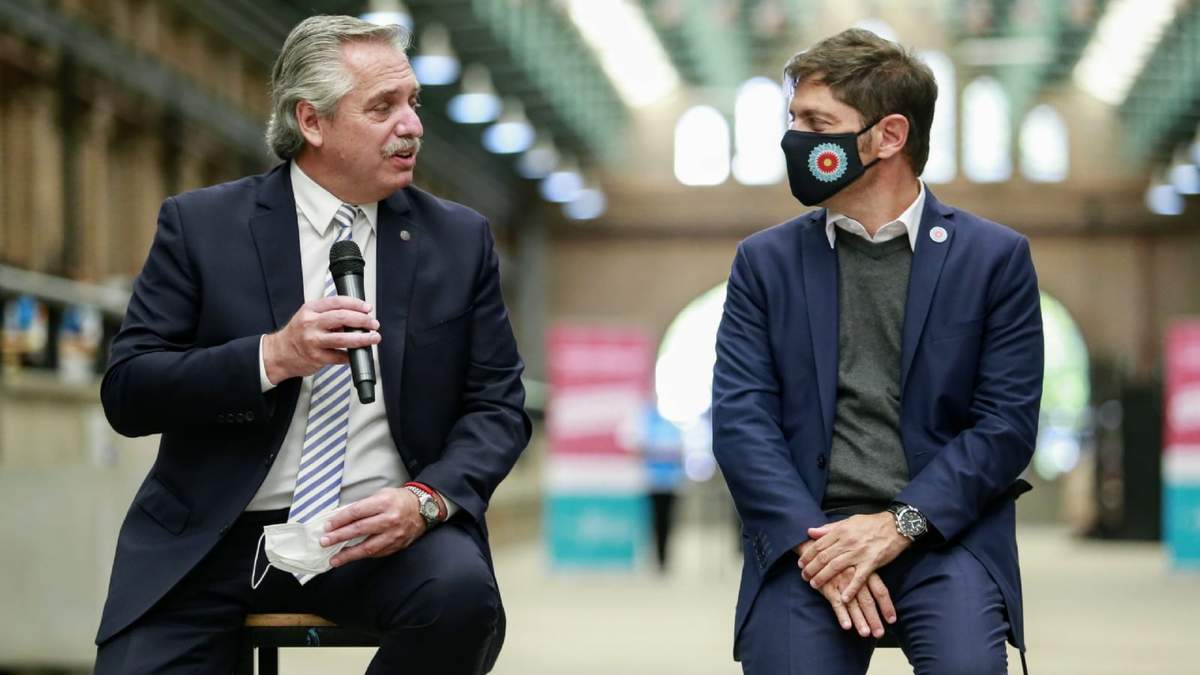 Alberto Fernández y Axel Kicillof. Fuente: (Twitter)