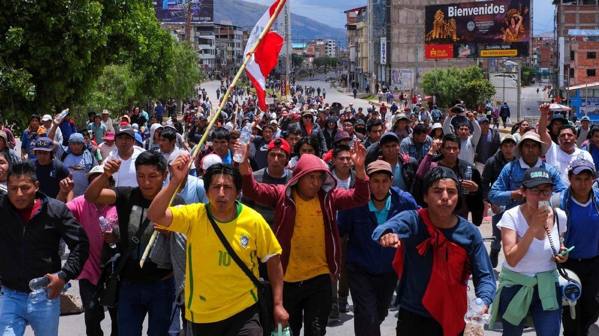 Manifestaciones en Perú. Fuente: (Twitter)