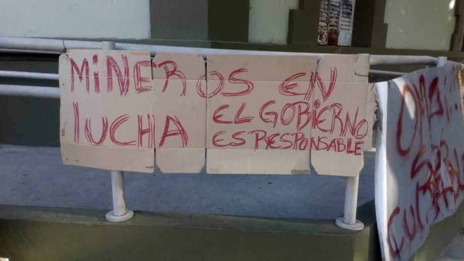 Protesta de mineros de Andacollo. Fuente: (Twitter)
