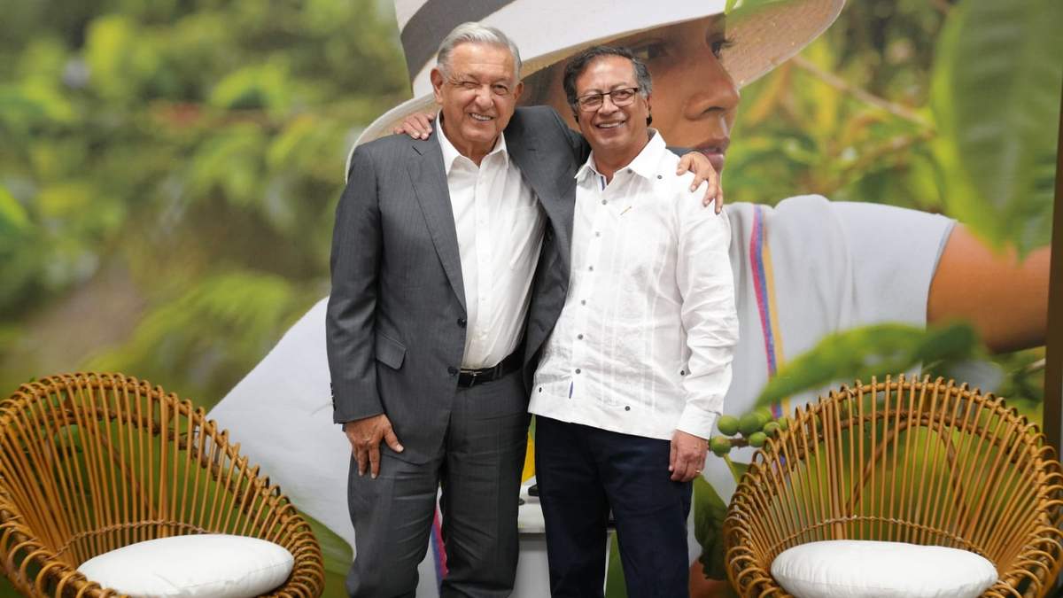 Los presidentes Andrés Manuel López Obrador y Gustavo Petro. En Colombia