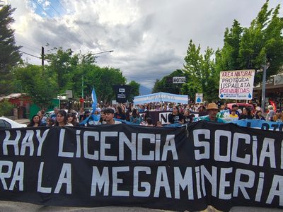 Así fue la movilización contra la minería en Uspallata