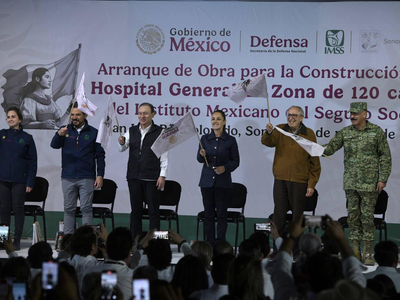 Reporta Durazo 35% de avance en construcción del Hospital del IMSS en San Luis Río Colorado