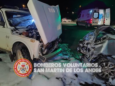 Fuerte choque con heridos en un sector sinuoso de San Martín de los Andes