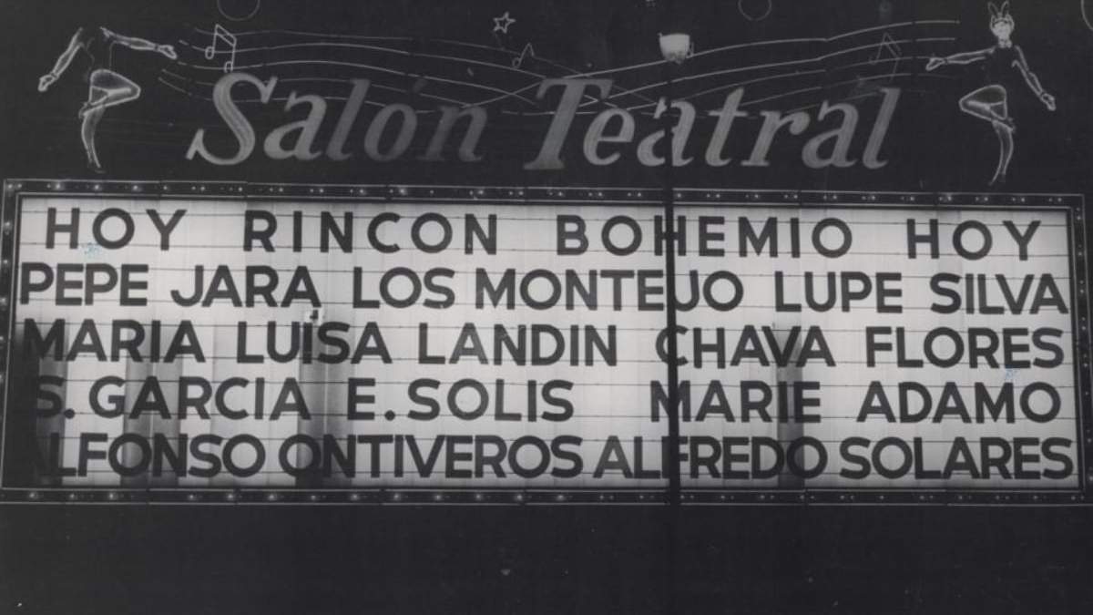 Cartelera anunciando a "Chava" Flores