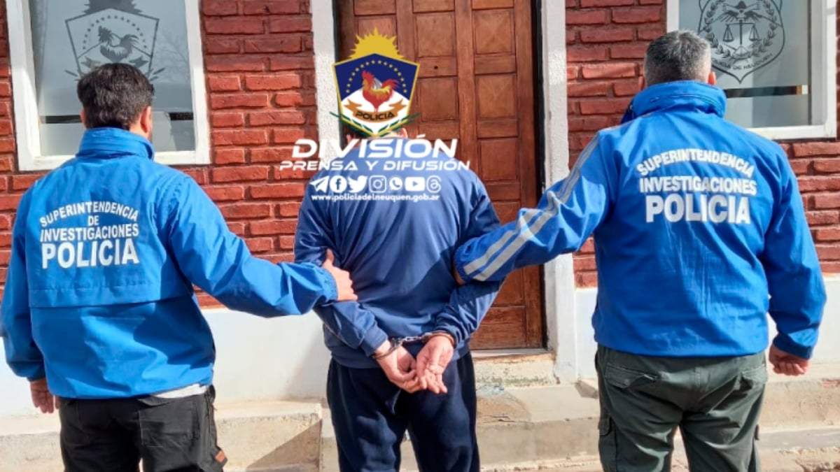 El sujeto tenía dos pedidos de captura. Fuente: (Policía de Neuquén)