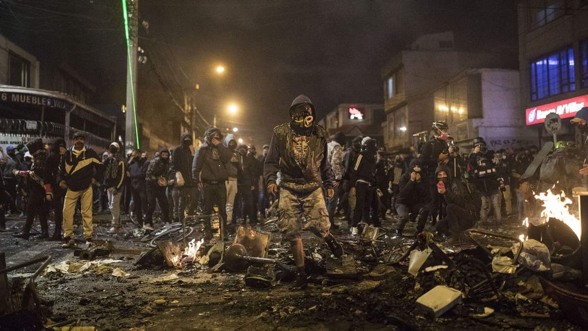 Segundo día de protestas en Colombia contra la brutalidad policial. Fuente: (Twitter)