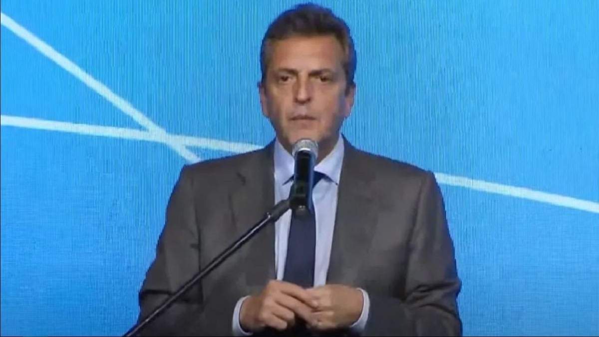 El ministro de Economía de la Nación y candidato a presidente, Sergio Tomás Massa. Fuente: (Urgente 24).