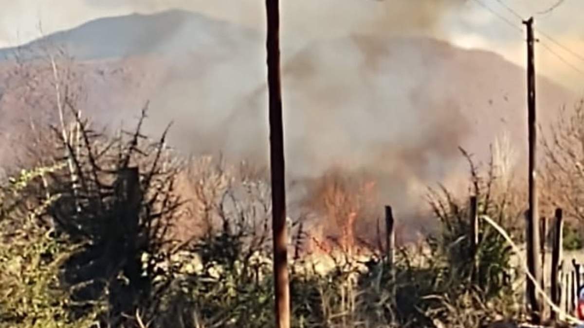 Incendio en Chos Malal. Fuente: (Twitter)
