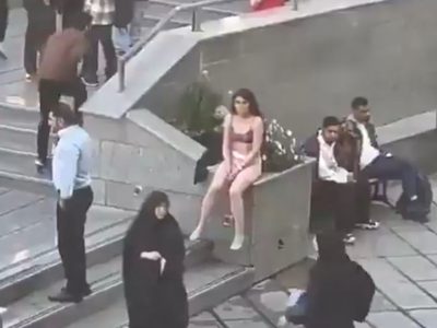 Arrestan a mujer iraní por protestar en ropa interior (Video)