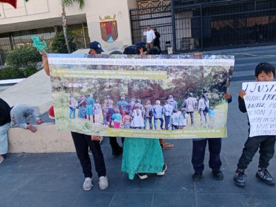 Familias desplazadas de Nueva Palestina exigen ayuda humanitaria al gobierno de Chiapas