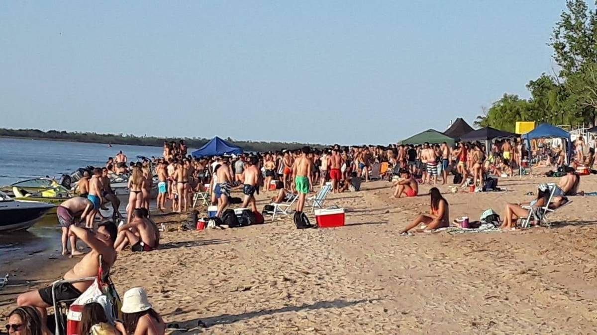 Playa de Villa Urquiza. Fuente: (Twitter)