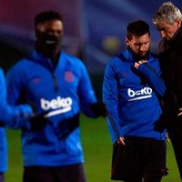 Quique Setién habló sobre los rumores que vinculan a Messi fuera del Barcelona