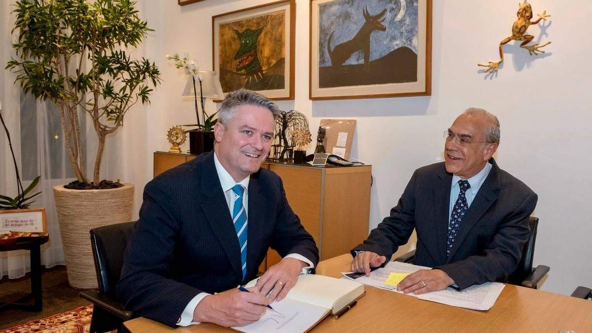 Mathias Cormann y José Ángel Gurría
