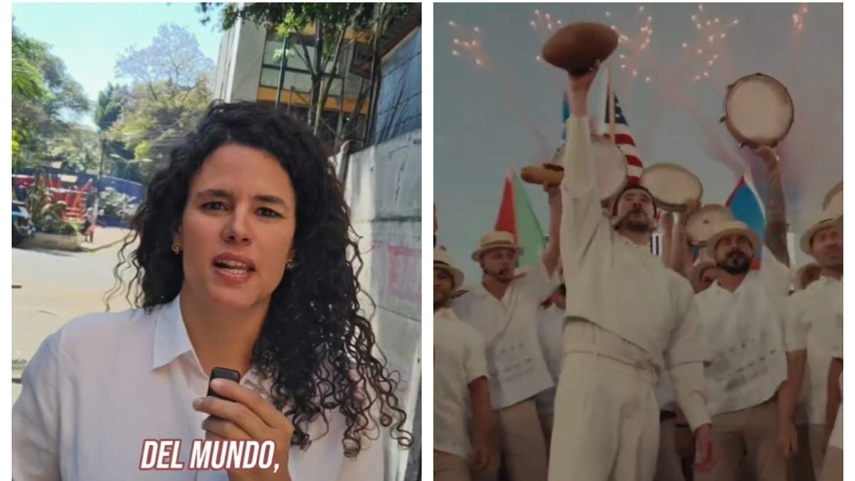El video publicado por Luisa Alcalde incluye tomas de la presentación de Bad Bunny