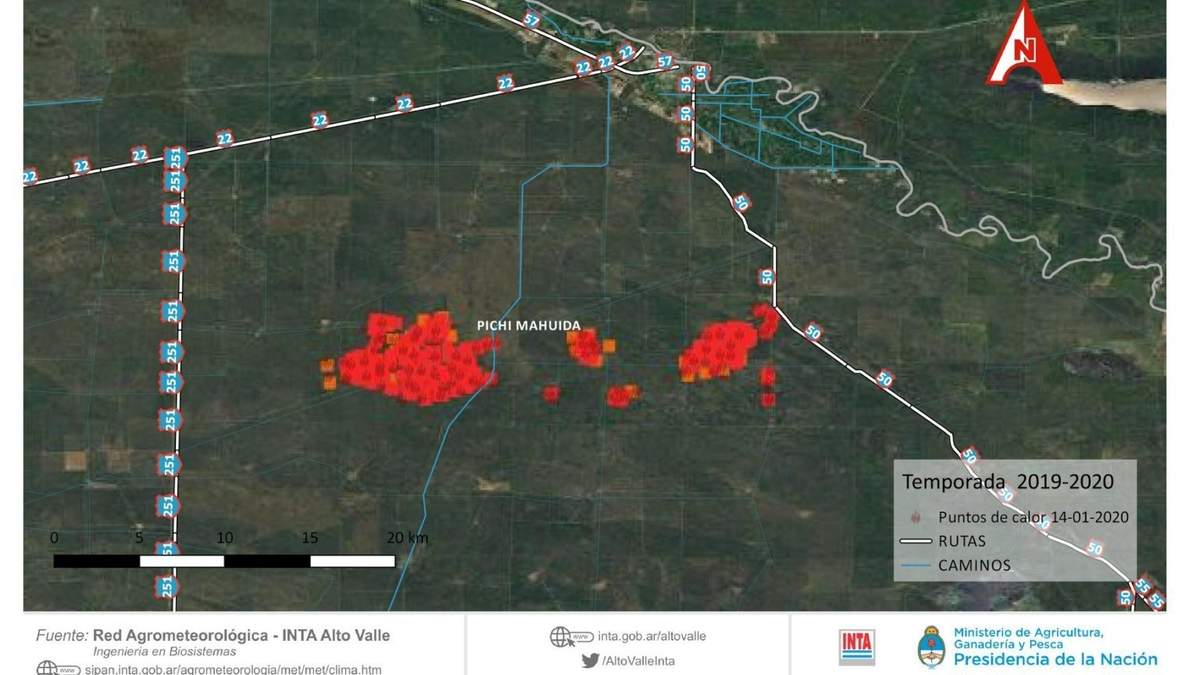Zona de fuego en Río Colorado Fuente: (Twitter)