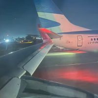 Un avión de Aerolíneas Argentinas chocó contra otra aeronave en el aeropuerto de Santiago de Chile