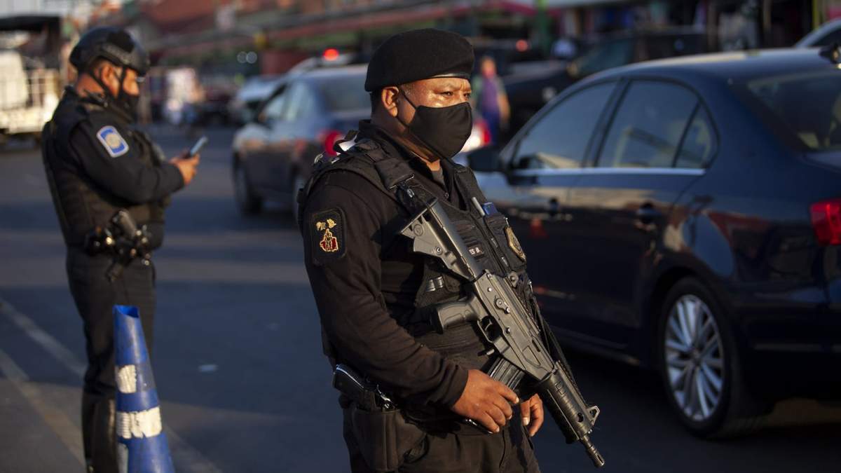 Un retén policiaco en la CDMX