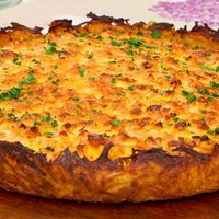 Tarta rápida de papa: una masa crujiente y un relleno de película, una recetaza para Semana Santa