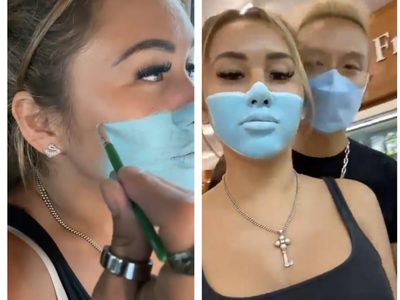 Influencers enfrentan deportación por pintarse un cubrebocas en lugar de usarlo (Video)