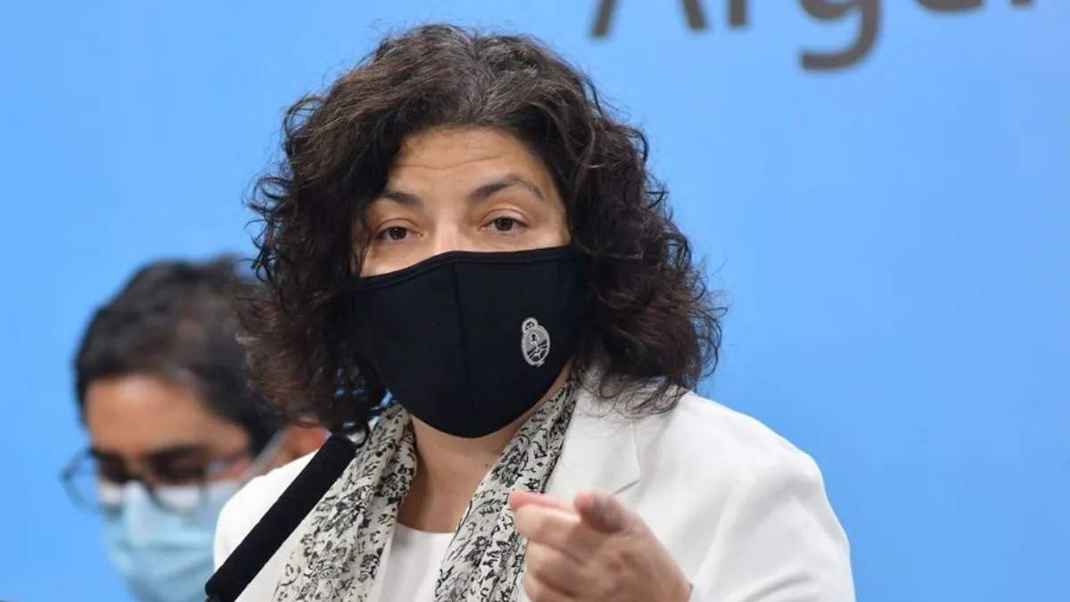 La ministra de Salud, Carla Vizzotti. Fuente: (Twitter)