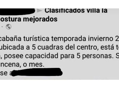Le otorgaron una vivienda social y la ofrecía en alquiler para turistas a través de redes sociales