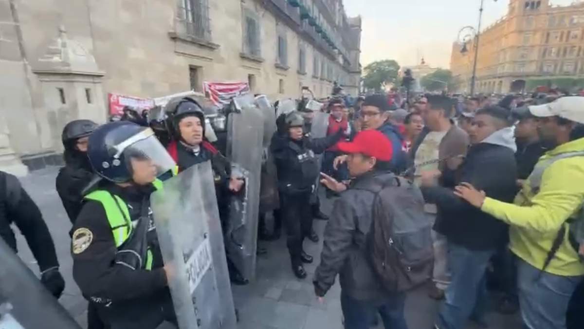 El enfrentamiento en Palacio Nacional