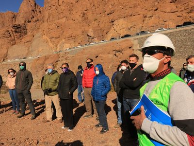 "Queremos generar energía limpia": un grupo de empresas recorrió la obra de Portezuelo del Viento