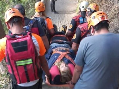 Rescataron a una turista que cayó en los miradores de la península Quetrihué