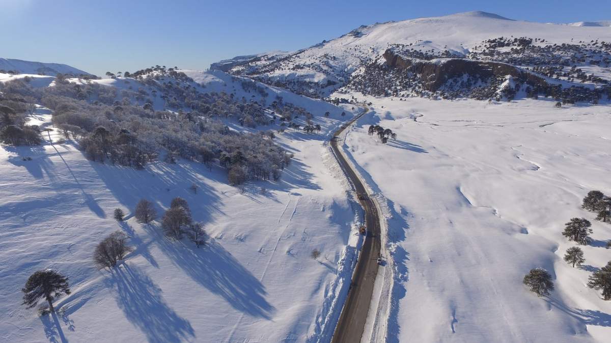 Continúa el temporal de nieve en la provincia de Neuquén. Fuente: (Twitter)